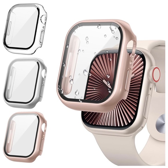 NEVER USED Smartwatch Case - Clear, Silver, Rose Gold - Picture 1 of 8